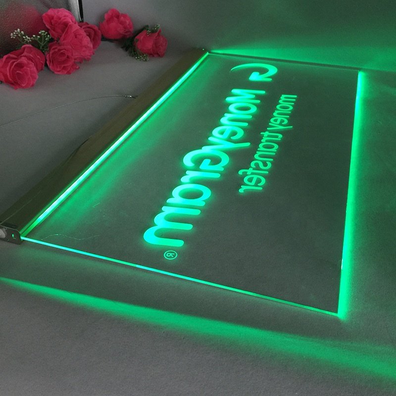 Custom Acrylic Waterproof Advertising Display Back Led Light Neon Signs Display Board