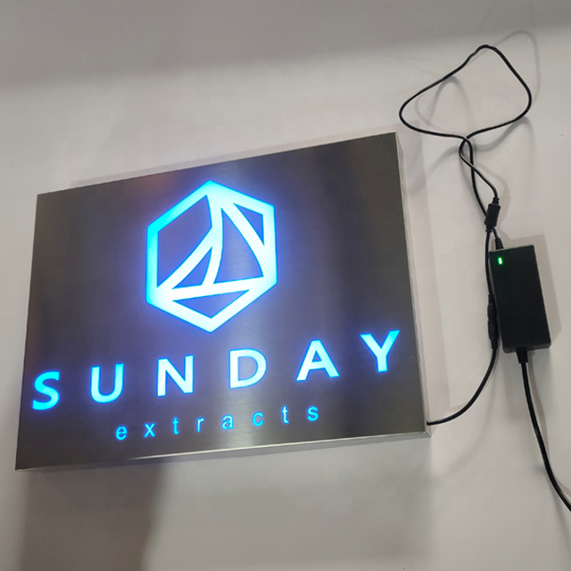 3D letters LED Sign Board Outdoor LED Light Box stainless steel double sides Light Box led Sign for business lightbox