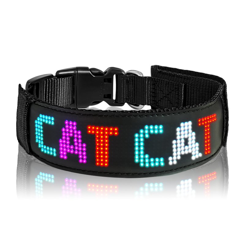 LED Light Up Dog Collar Pet Accessories Wireless APP Customized Luminous LED rechargeable collars harnesses and leashes with LED