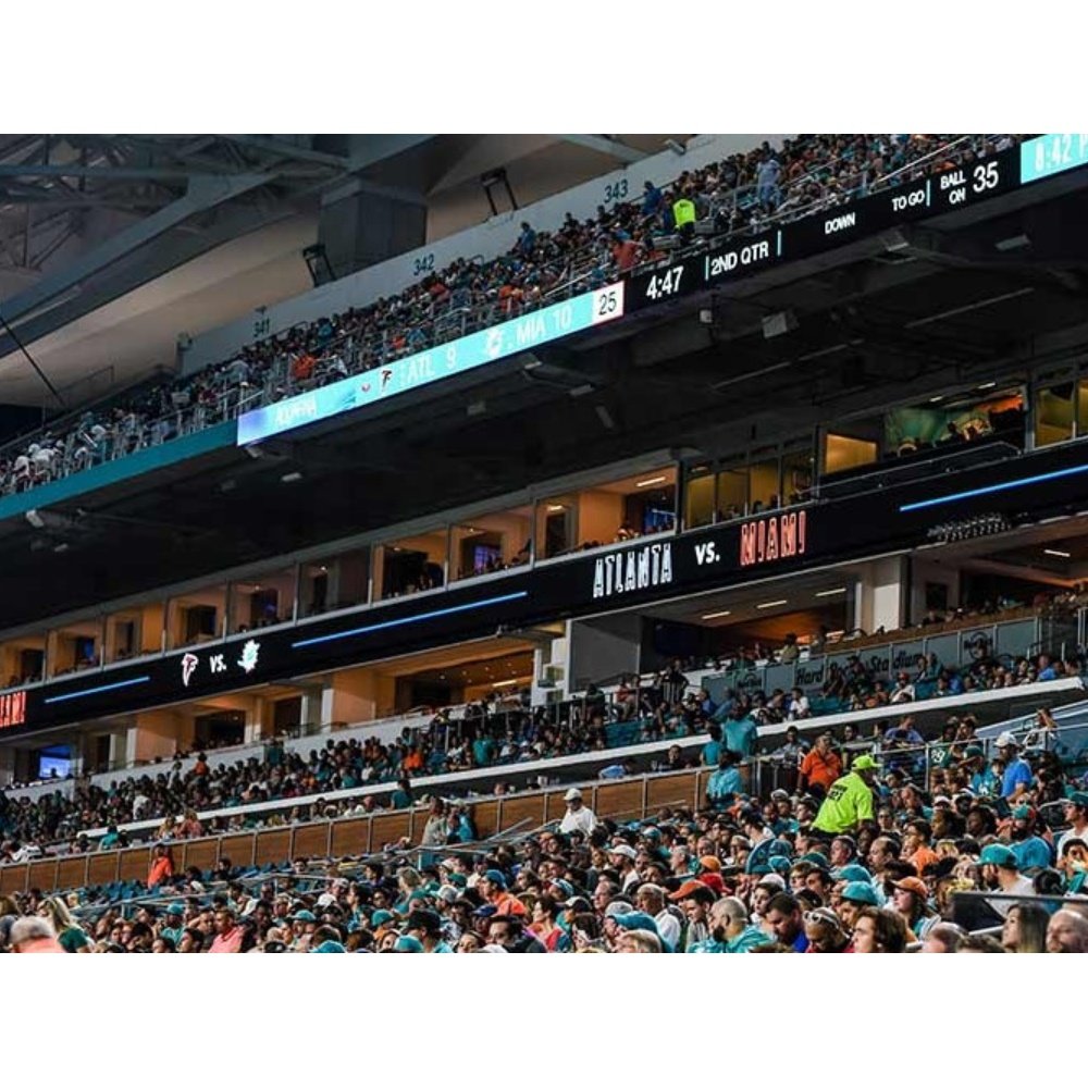 Large P10 Football Stadium Perimeter Outdoor Ribbon Advertising Board Digital Billboard Pantallas P6 Led Exterior Display Screen