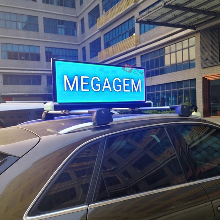 Hongwei Led Display Taxi Roof Top Board P2.5 Sign Wifi Car Advertising Screen