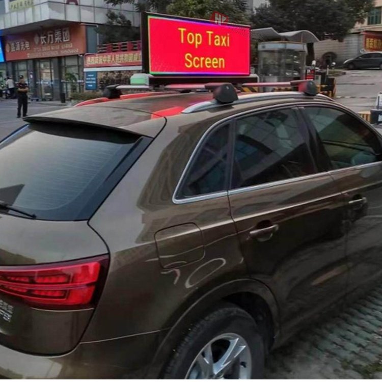 Hongwei Led Display Taxi Roof Top Board P2.5 Sign Wifi Car Advertising Screen