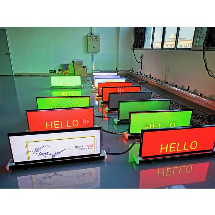 Hongwei Led Display Taxi Roof Top Board P2.5 Sign Wifi Car Advertising Screen