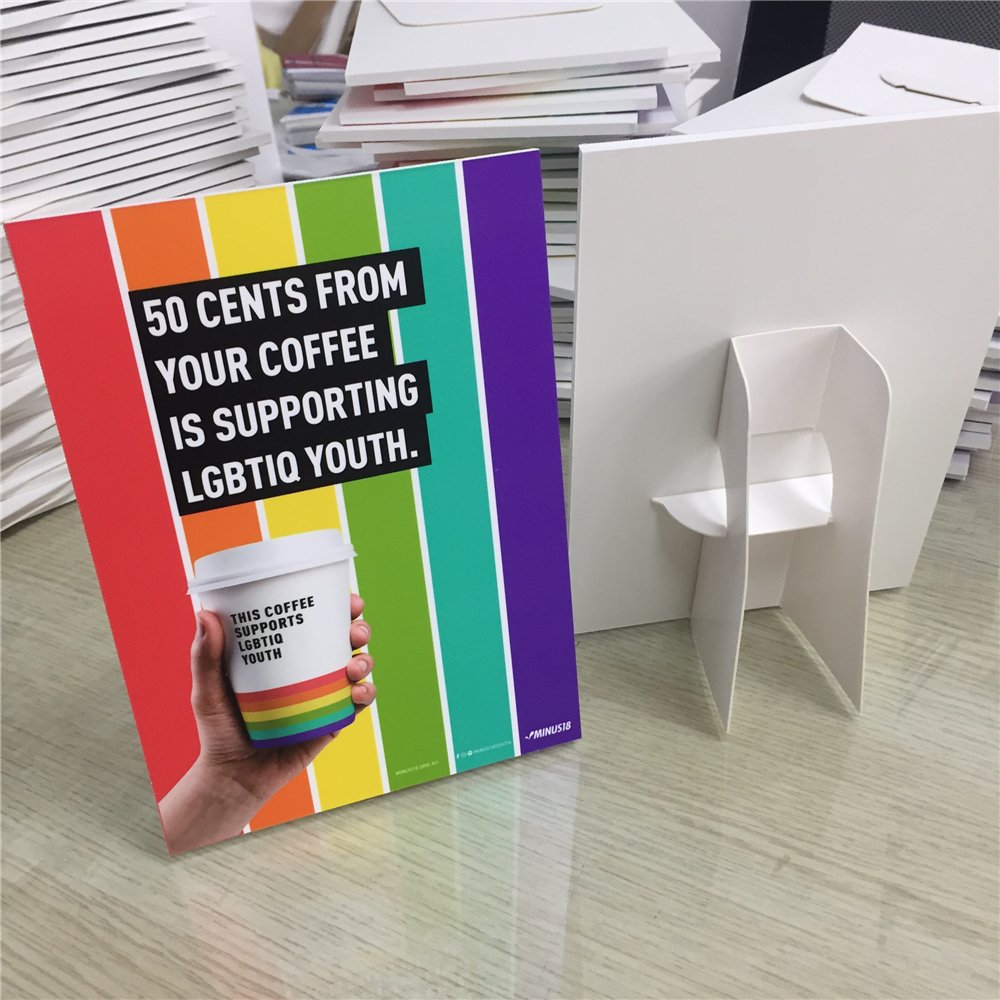 5mm Custom A5 Promotion Advertising Stand PVC Foam Board Sign for Table