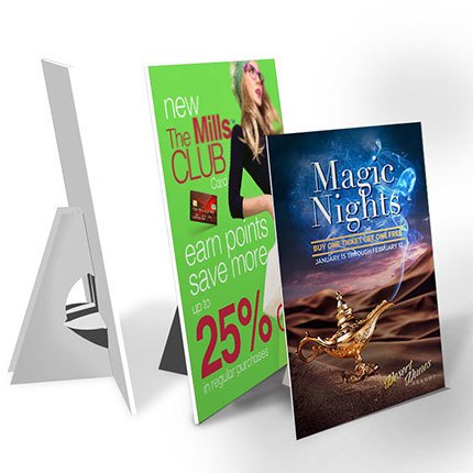 5mm Custom A5 Promotion Advertising Stand PVC Foam Board Sign for Table