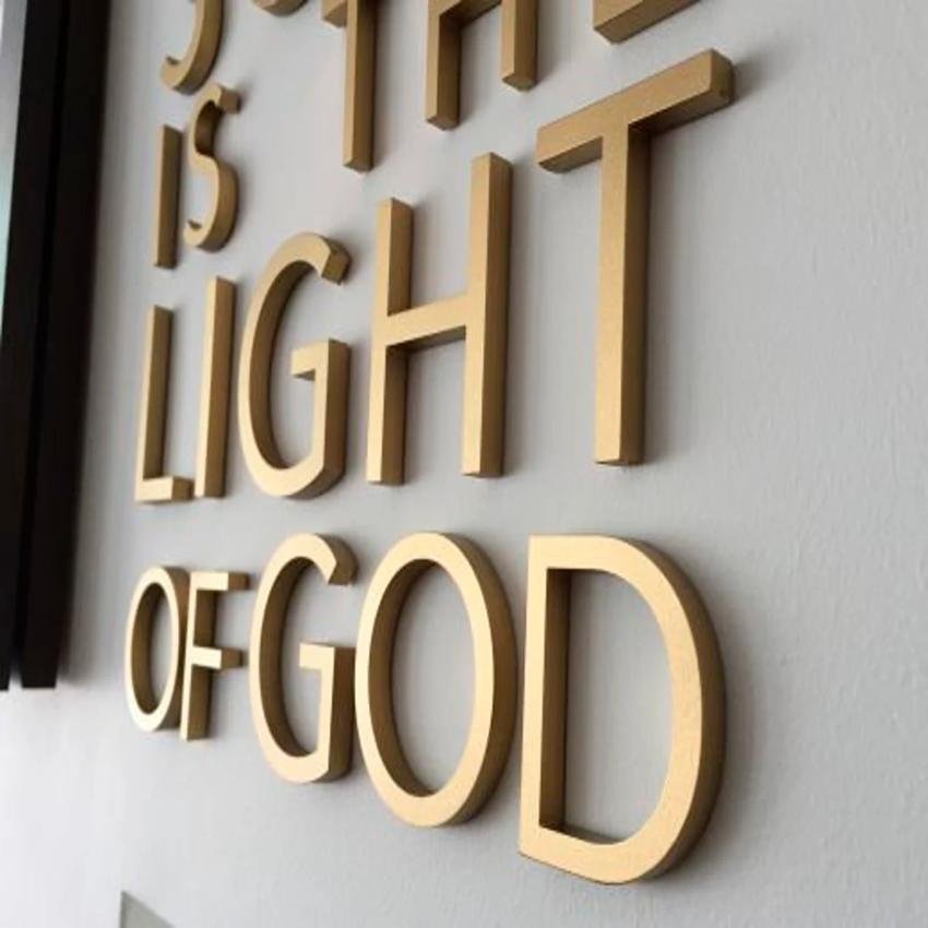 Stainless Steel Alphabet Letters Metal Sign Board Advertising Wall Metal 3D Signage For School