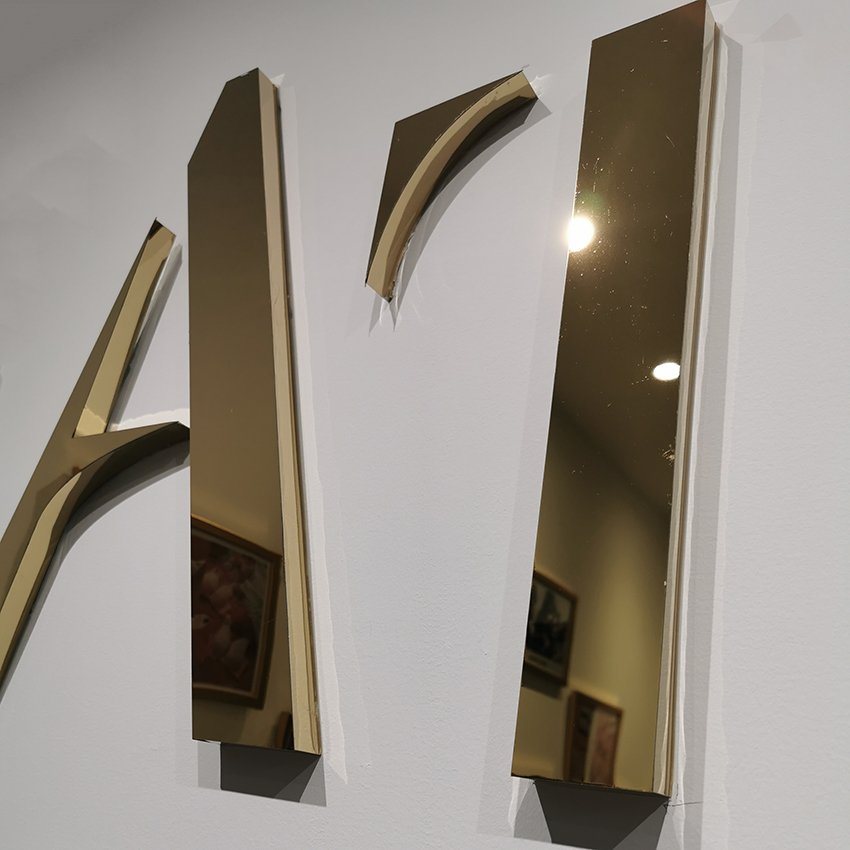 Stainless Steel Alphabet Letters Metal Sign Board Advertising Wall Metal 3D Signage For School
