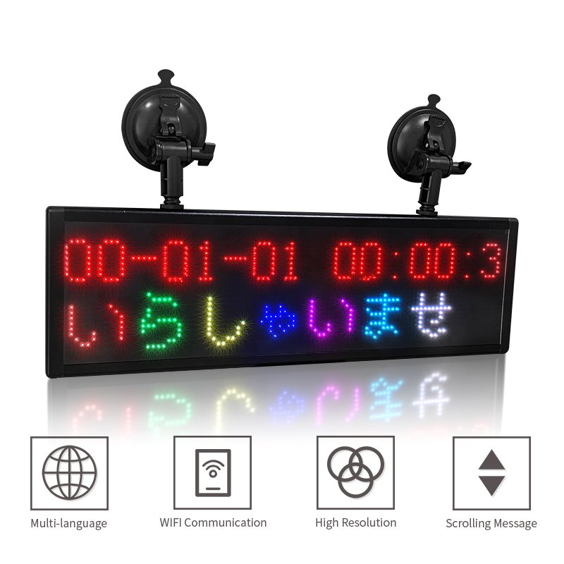 RGB LED Running Message Board WiFi APP Digital Billboard Display Car Rear Window Screen Bus LED Display For Shop Advertising
