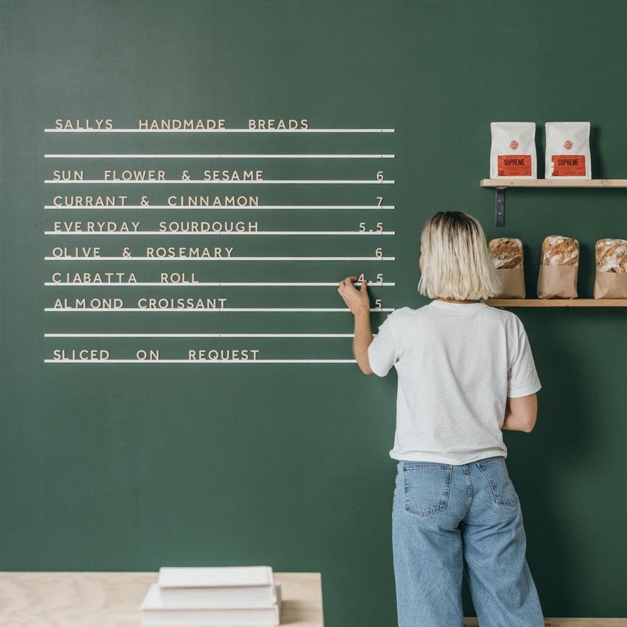 Baker Menu Board Cafe Menu Line Magnet Wall Board Magnetic Letter Board