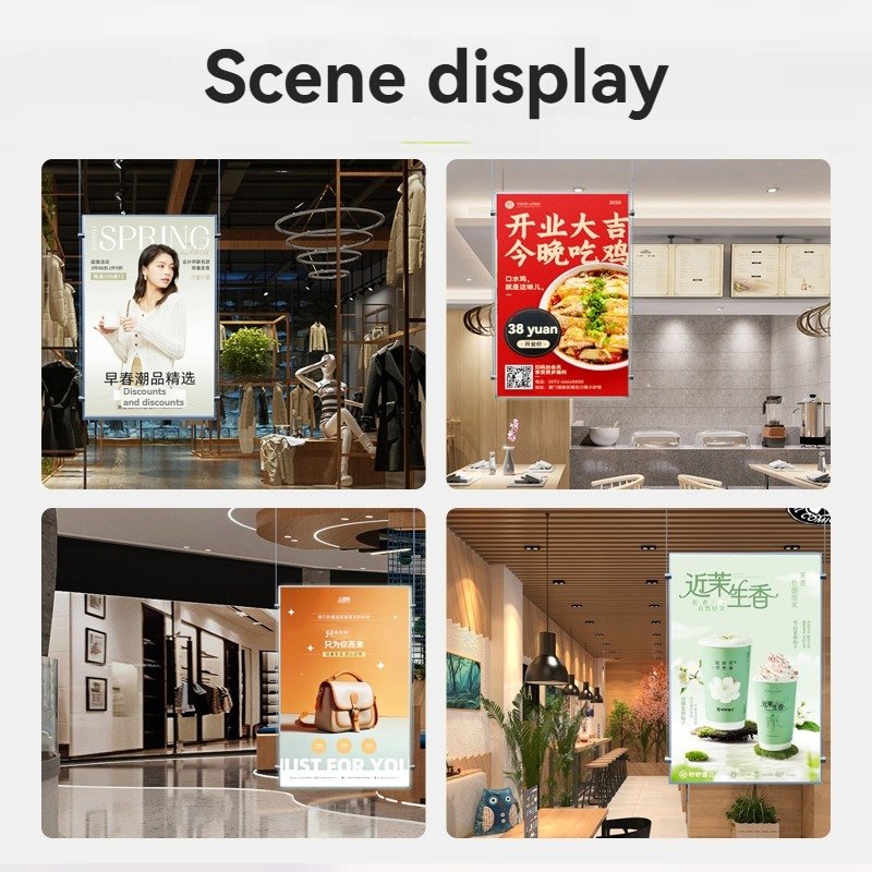 Led Advertisement Sign Light Menu Poster Lightbox Display Ultra Thin Lightbox Frame For Coffee Shop Party Decoration