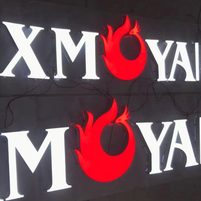 Custom Shop Signage Logo Restaurant Acrylic 3D Led Sign Board French Fries Luminous Advertising Store Led Outdoor Sign