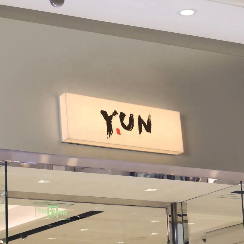 High quality outdoor rectangular shape business acrylic light box sign
