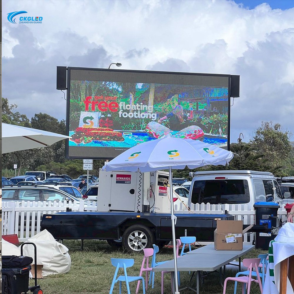 CKGLED Outdoor Mobile Advertising Trailer Mobile Billboard LED Trailer Screen Display
