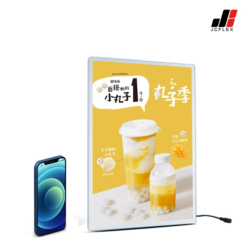 A1 A2 A3 A4 Open Ultra-Thin Aluminum Snap Photo Frame Light Box with Tempered Glass LED for Restaurant Menu Board Advertising