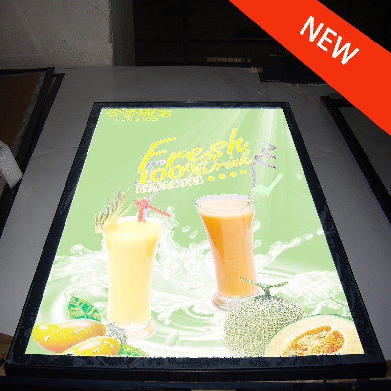 Ultra Slim Magnetic Light Box Led Menu Board Aluminium Frame Advertising Display