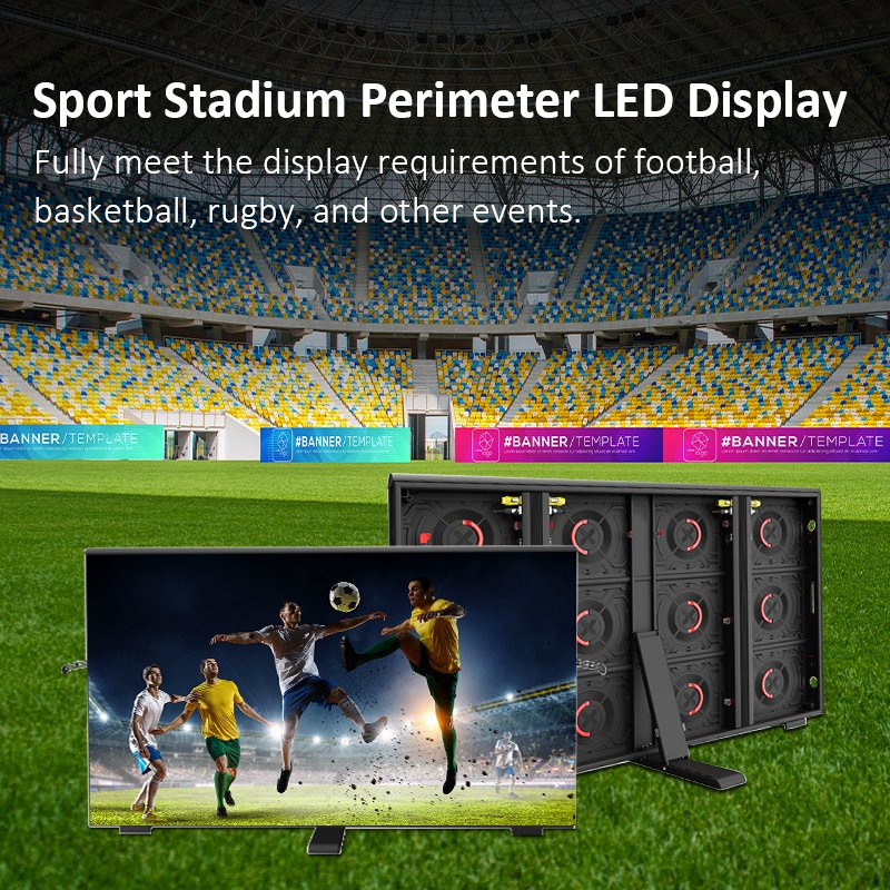 LED digital signage advertising for large football stadium perimeter led screen P6.25 P8.33 P10 LED screen display board