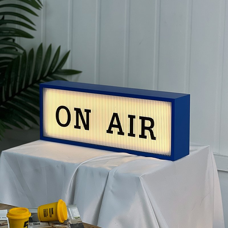 Portable movable tabletop lightbox replaceable panel desktop logo sign and advertising board customization