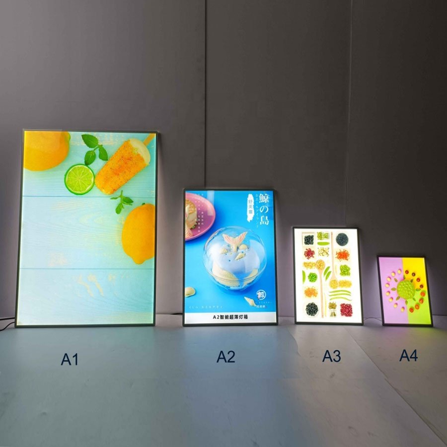60x90 restaurant led menu board sign lightbox display advertising stand super slim light box wall panel