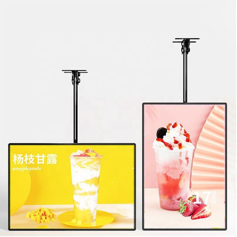 Super Thin graphic easy change high brightness LED menu counter stand Slide in poster advertising light box