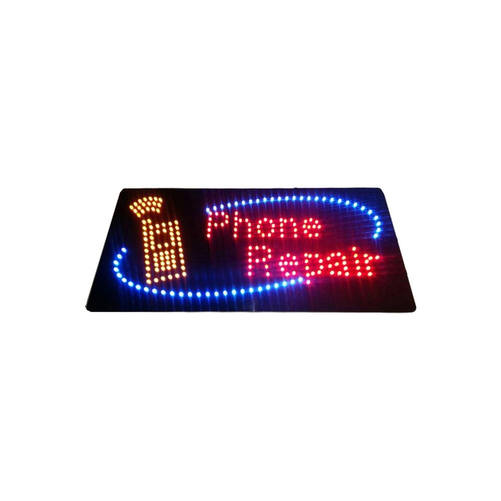 9*19'' Phone Repair LED Open Sign, Super Bright Eye Catching Advertising Display Board for Phone Repair Shop