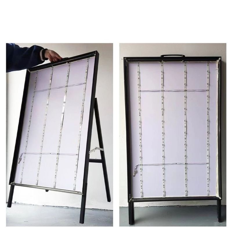 Competitive Price Ultra-thin light box A-Frame Folding Slide-in Sign Board For Outdoor Street Display
