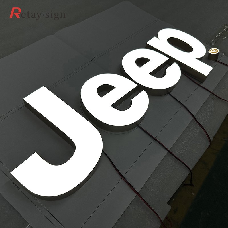 Custom letter logo outdoor advertising business for room open smoke shop led sign