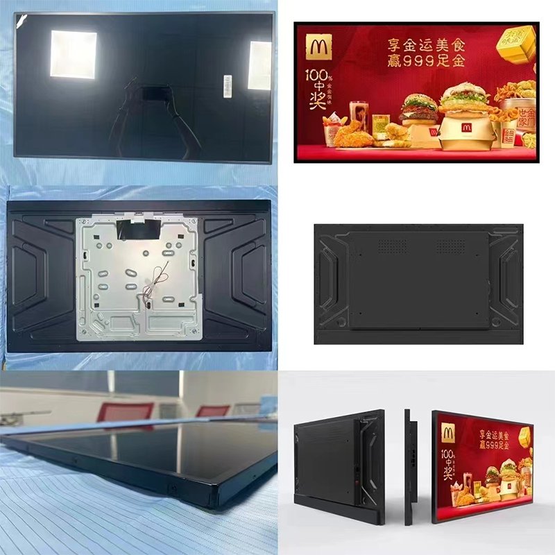 Android Win7/10 OS 97% Srgb Display 55 inch Wall Mount Restaurant Menu Board Digital Signage advertisement display screen