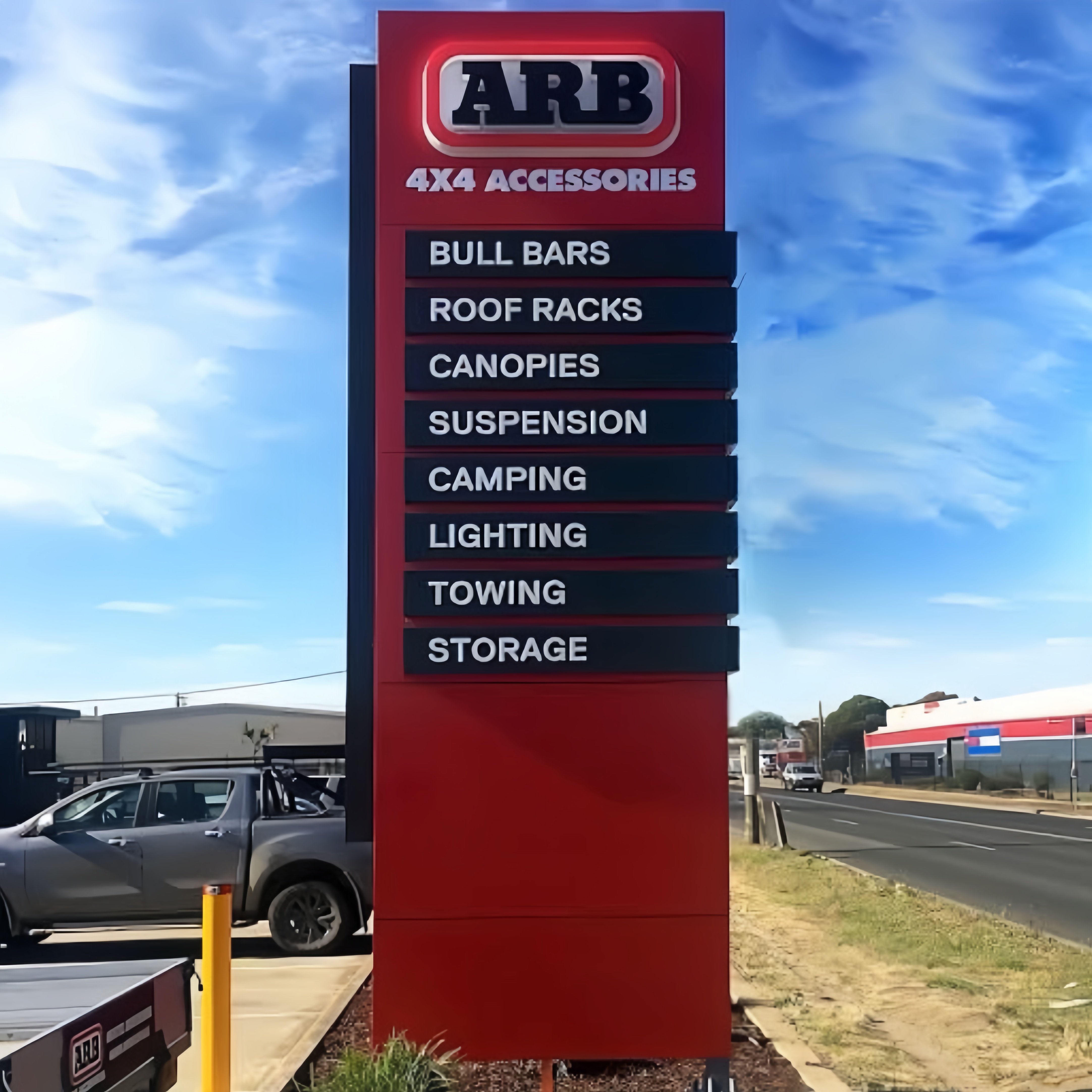 Custom pylon sign free standing parking pylon signage pylon signs outdoor metal backlit letter sign board