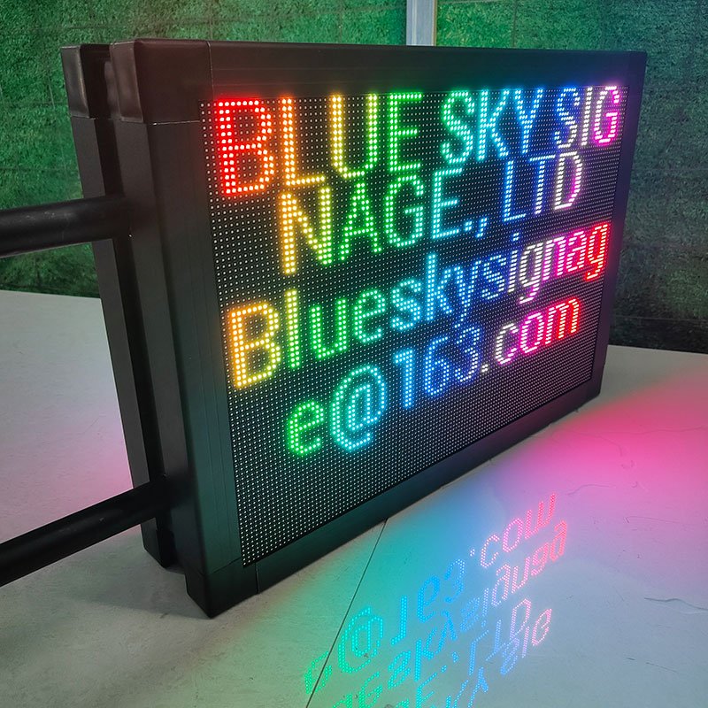 Fast Food Restaurant Digital Banner Display Text Scrolling Lighting 3D Advertising Sign Led Digital Screen For Your Business