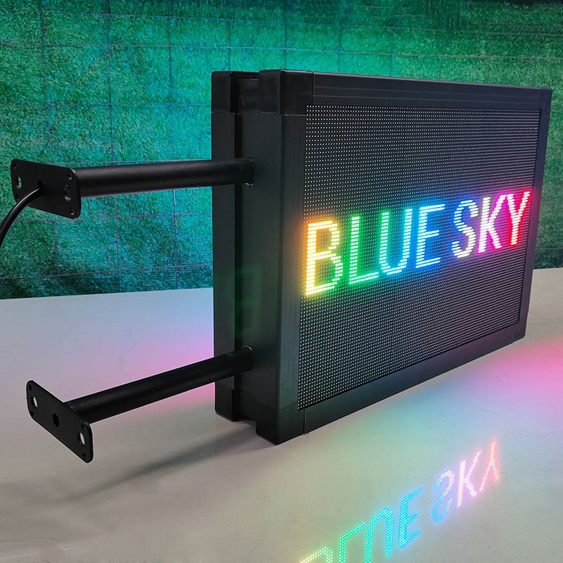 Fast Food Restaurant Digital Banner Display Text Scrolling Lighting 3D Advertising Sign Led Digital Screen For Your Business