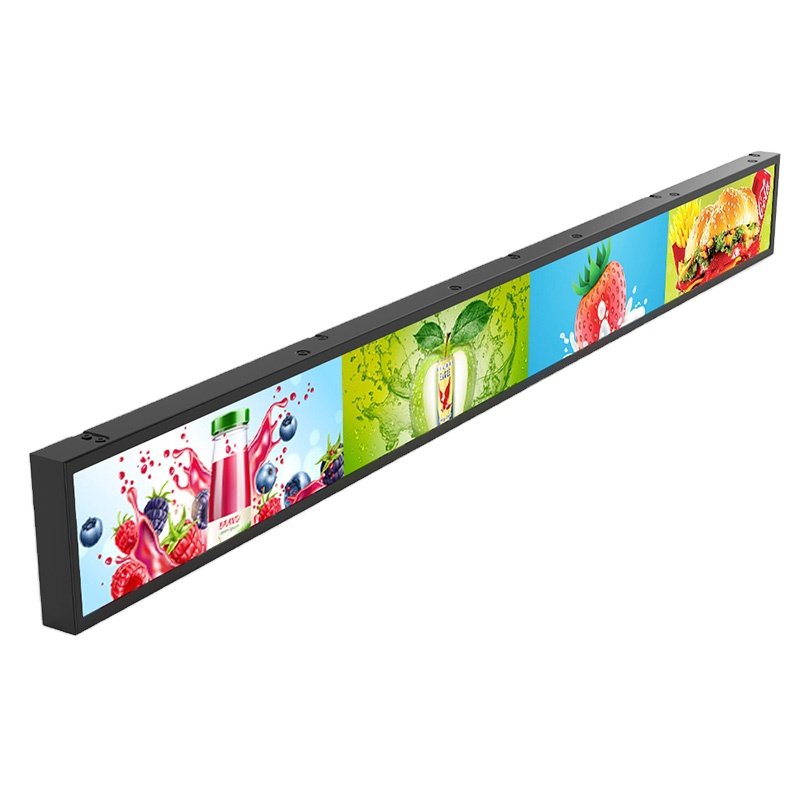 VETO LCD Bar Display Ultra Wide 23.1 Inch Indoor Shelf Edge Advertising Screen Android Stretch Bar Digital signage