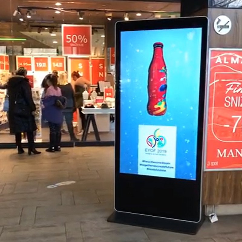 KINGONE Indoor Floor-standing LED Video Advertising Screen Digital Signage Equipment Media Player Boards and LCD Poster Displays