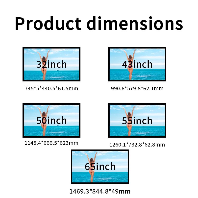 Retail wall-mounted digital signage advertising machine Android System 32Inch Touch Screen Video Wall