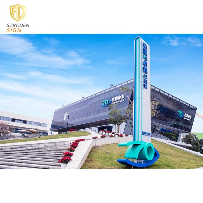 Factory Advertising Sign Customize Led Pylon Sign for Shopping Center Design