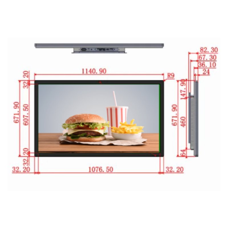 49'' android smart tv display non touch screen advertising display ad screen commercial display lcd panel BOE digital rk8288