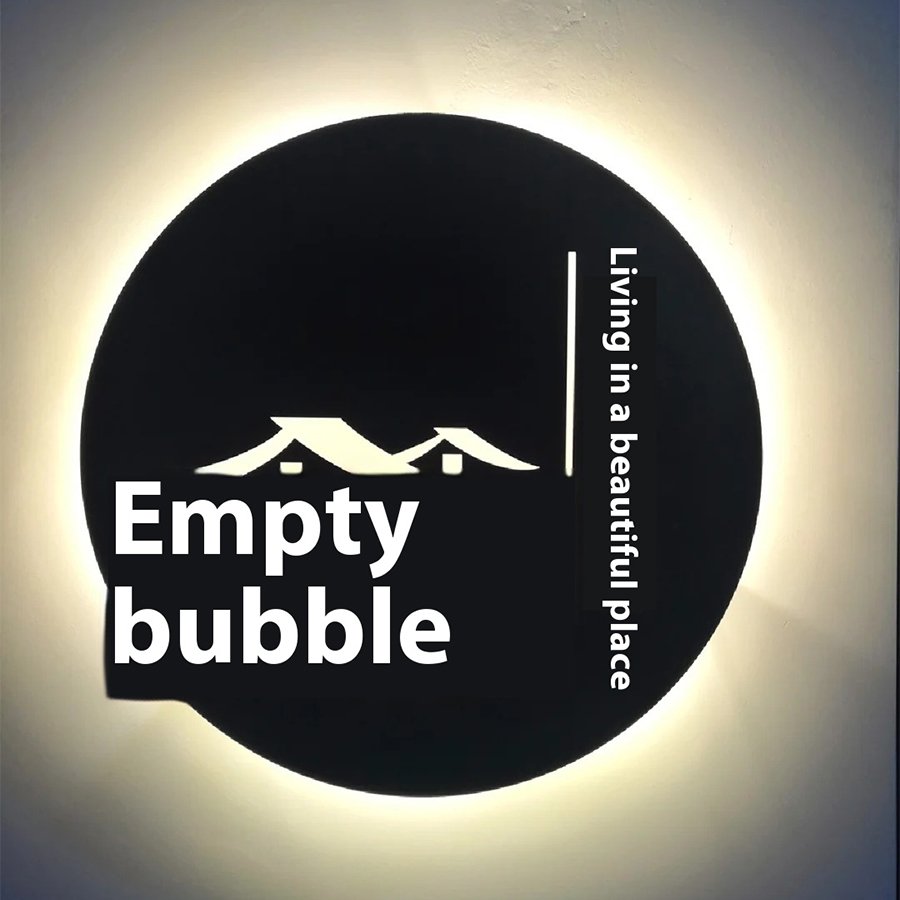 Ins mirror stainless steel hollow light box advertisement Door signboard billboard making outdoor wall display board