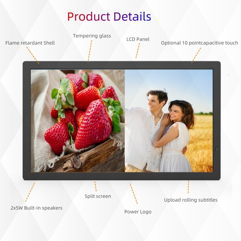 21.5inch Indoor Advertising Publish Digital Poster Smart Signage AUO LCD TFT Panel Wall Mounted Screen RK3288 Display Board Wifi