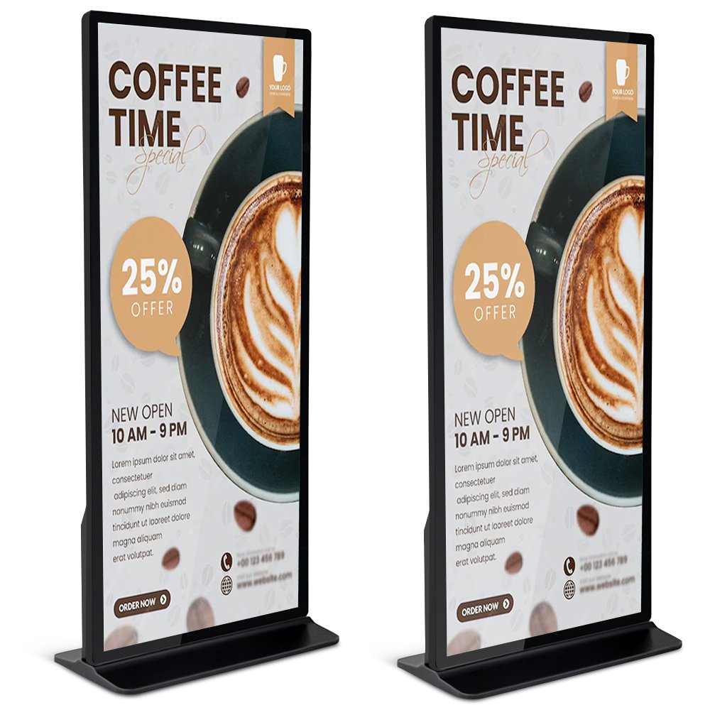 Monitors totem 75-inch 4K led/LCD display smart board kiosk stands Advertising screen digital signage and displays for mall