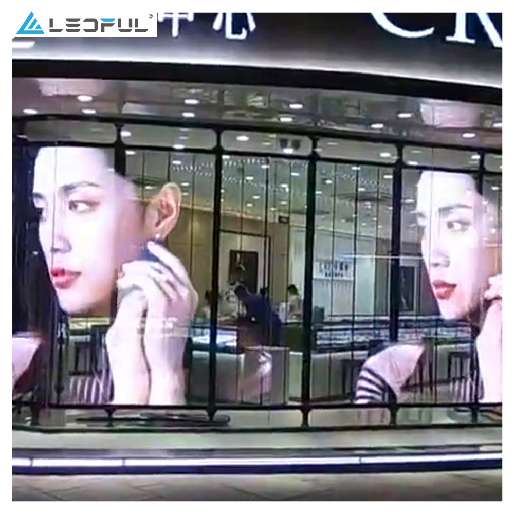 Factory Price Self-Adhesive Advertising Display Ultra-Thin P2.6 P3.9 P7.8 Transparent LED Screen Display For Glass Window Wall