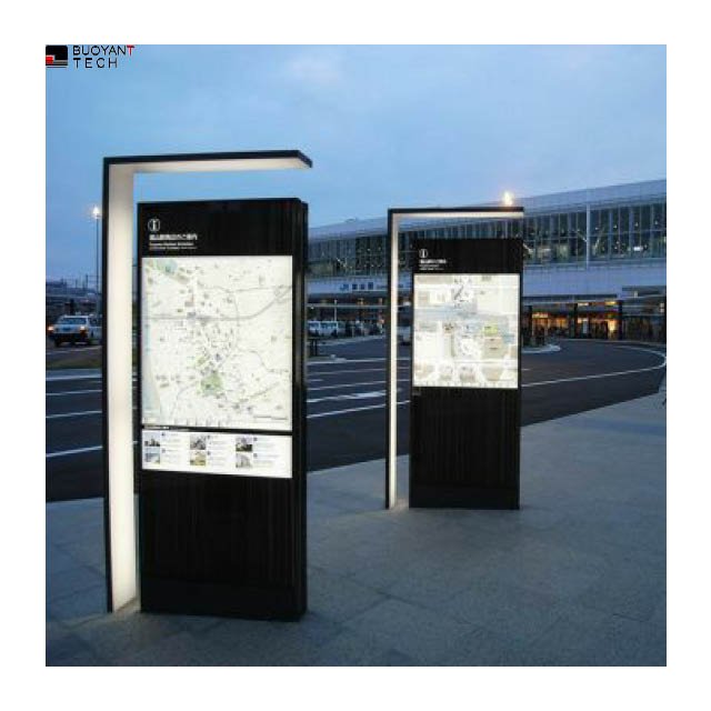 Advertising Display Screen Outdoor Digital Signage Sign Board Exterior LED Billboard airport information self service stands