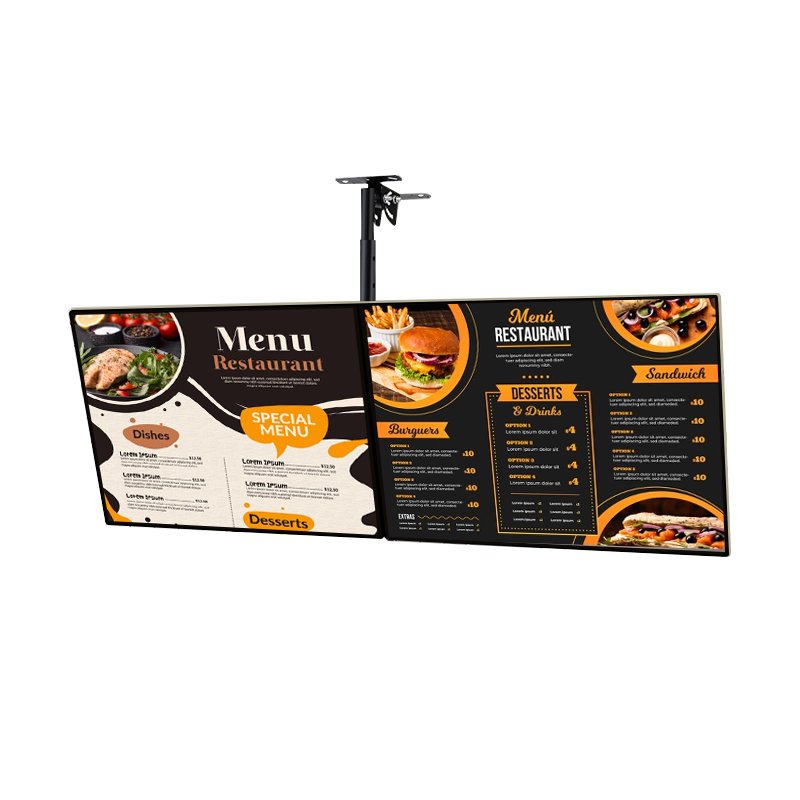Restaurant Wall LCD Menu Board Ceiling Mount 32" 55 inch Indoor Android Advertising Screen Digital Menu Board For Restaurant