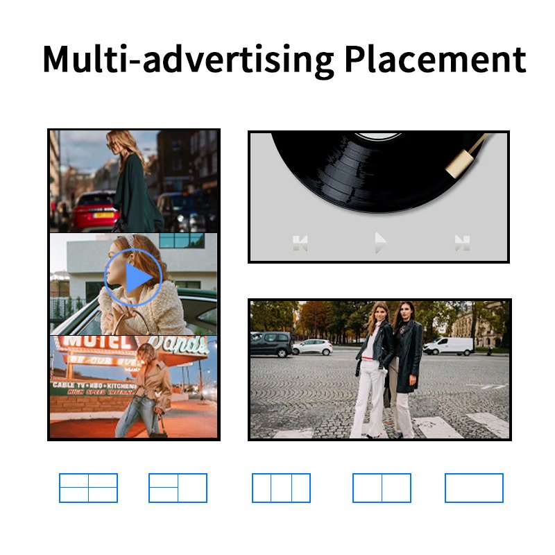 Android System LCD Advertising Board Display wall mounted shop window screen single side lcd advertising player