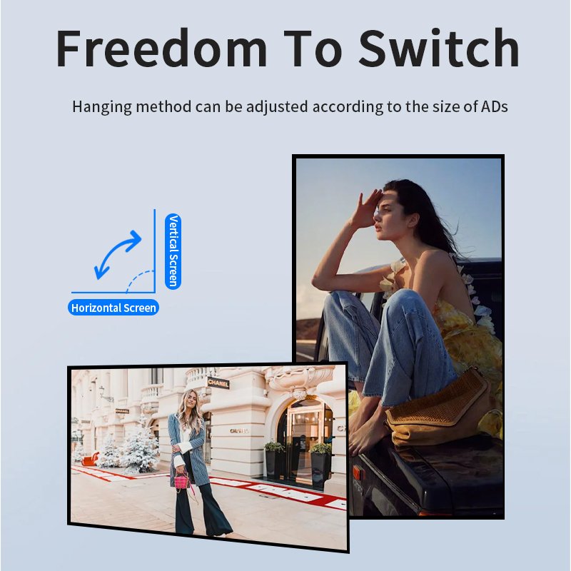 Android System LCD Advertising Board Display wall mounted shop window screen single side lcd advertising player