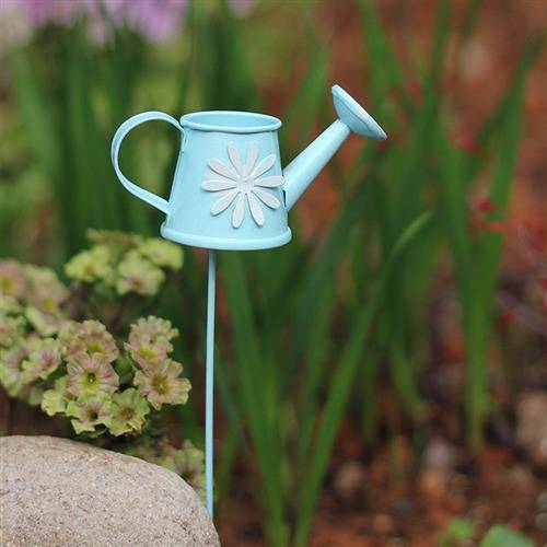 Exit micro -landscape desktop iron -style decorative tin kettle plugin Fairygarden Fairy Garden