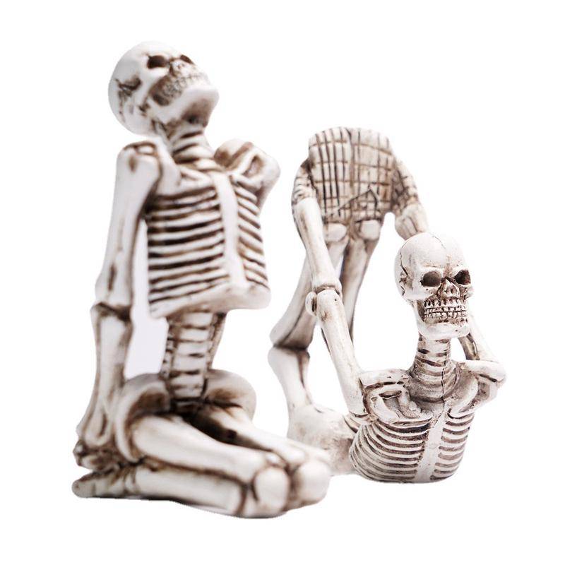 Medieval Gothic style skull ornaments 4 Halloween decoration small decoration home desktop resin crafts