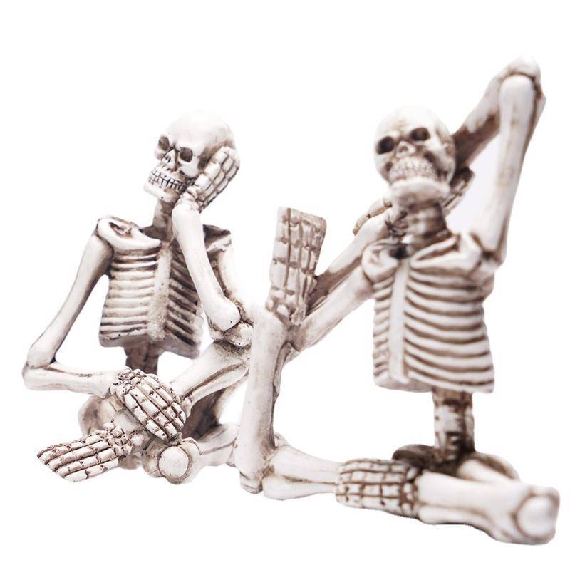Medieval Gothic style skull ornaments 4 Halloween decoration small decoration home desktop resin crafts