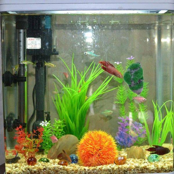 1PC Floating Suspended Artificial Stone Aquarium Decor Fish
