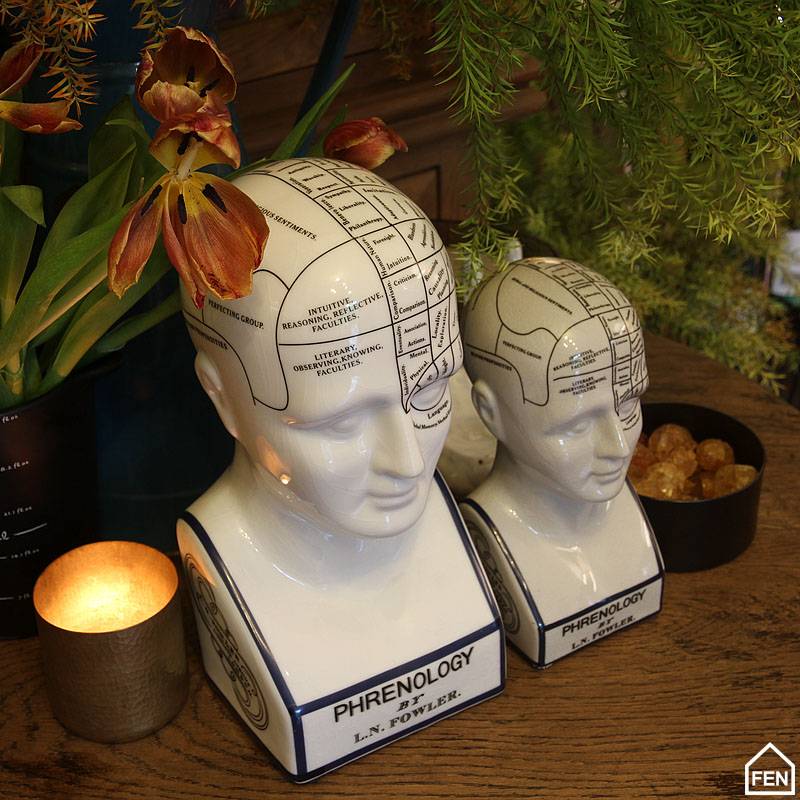 Export authentic ceramic portrait head decoration retro skull analysis ice crack craft home decoration prop