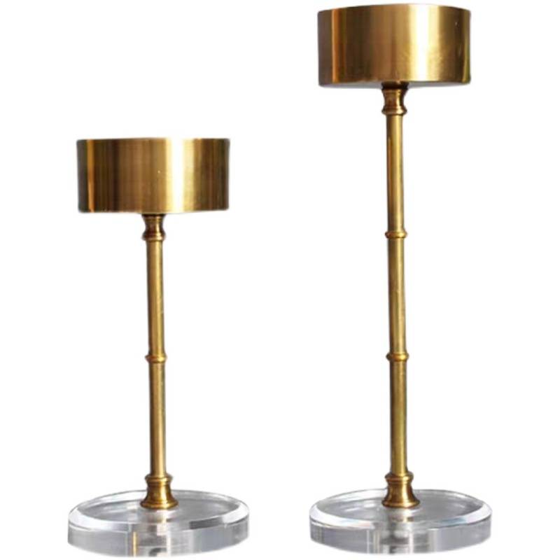 Nordic and American simplicity, light luxury brass single -headed aromatherapy table fashion candlestand swing decorative ornaments import