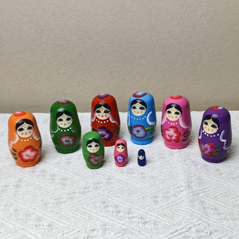 Set baby Russian crafts 4-layer-8-layer desktop ornament Children's toys Kindergarten training equipment